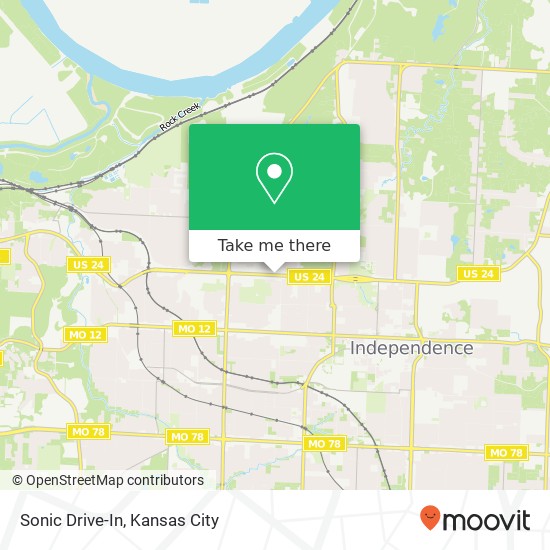 Sonic Drive-In, 11707 E US Highway 24 Independence, MO 64054 map