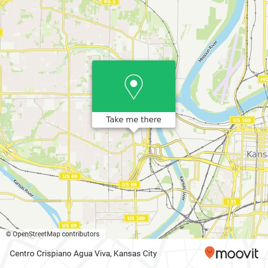 Mapa de Centro Crispiano Agua Viva, 201 N 7th St Kansas City, KS 66101