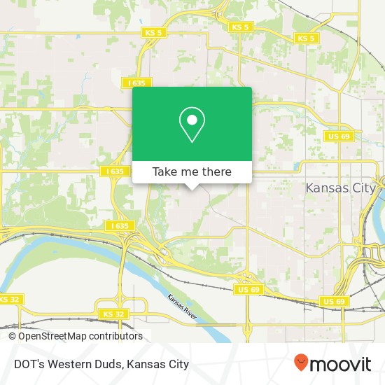 Mapa de DOT's Western Duds, 636 N 29th St Kansas City, KS 66102