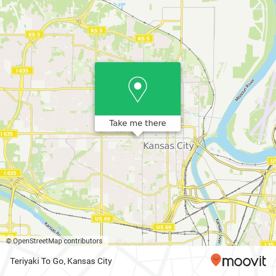 Mapa de Teriyaki To Go, 1035 Minnesota Ave Kansas City, KS 66101