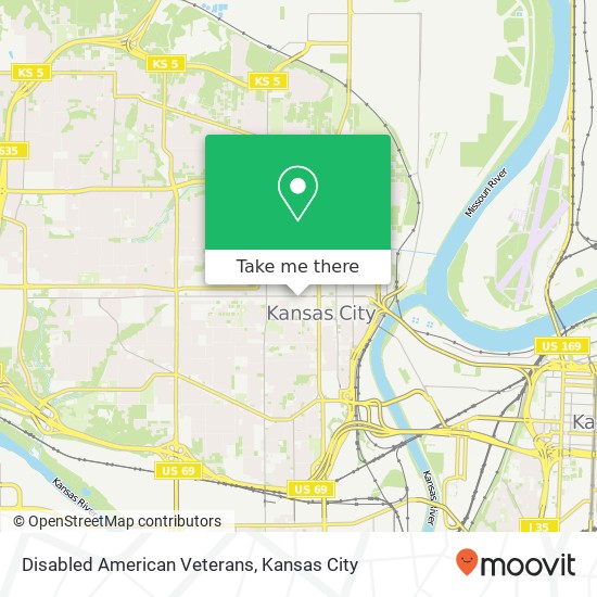 Mapa de Disabled American Veterans, 805 Minnesota Ave Kansas City, KS 66101