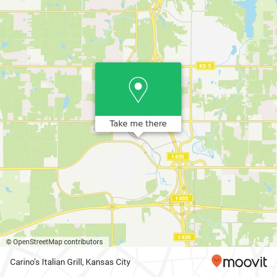 Mapa de Carino's Italian Grill, 1706 Village West Pkwy Kansas City, KS 66111