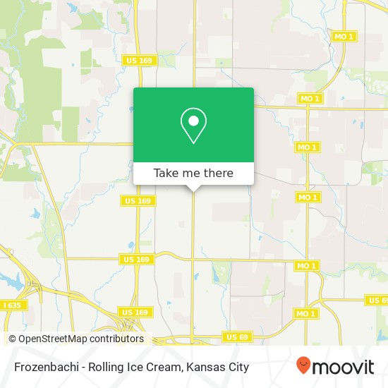 Mapa de Frozenbachi - Rolling Ice Cream, 6277 N Oak Trfy Kansas City, MO 64118