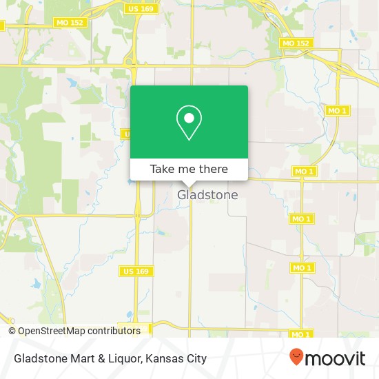 Mapa de Gladstone Mart & Liquor