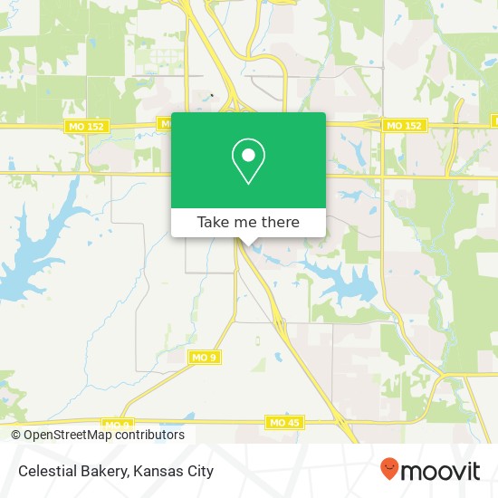 Mapa de Celestial Bakery, 7807 NW Roanridge Rd Kansas City, MO 64151