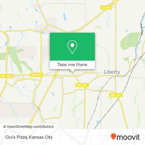 Mapa de Cici's Pizza, 202 N State Route 291 Liberty, MO 64068