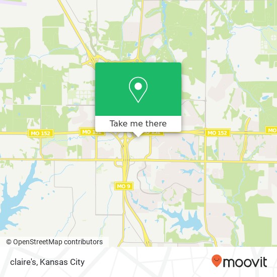 Mapa de claire's, 8612 N Boardwalk Ave Kansas City, MO 64154