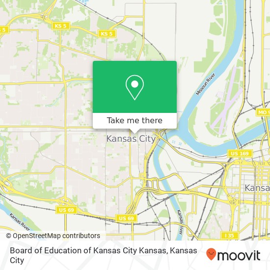 Board of Education of Kansas City Kansas map