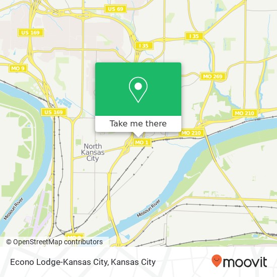 Econo Lodge-Kansas City map