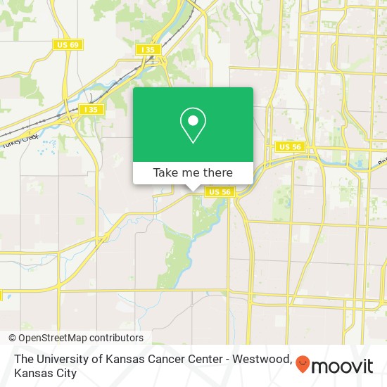 The University of Kansas Cancer Center - Westwood map