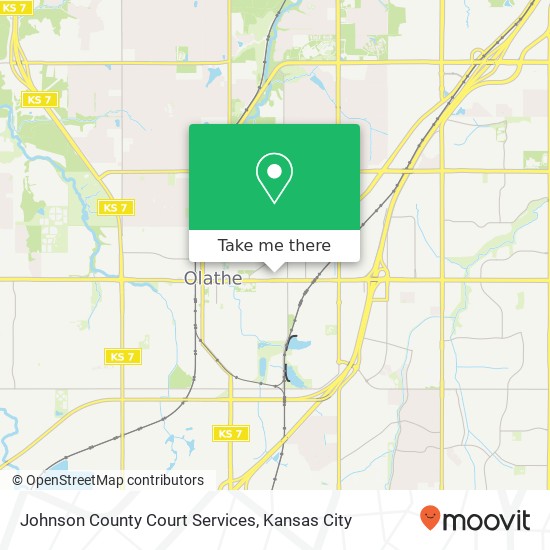 Johnson County Court Services map
