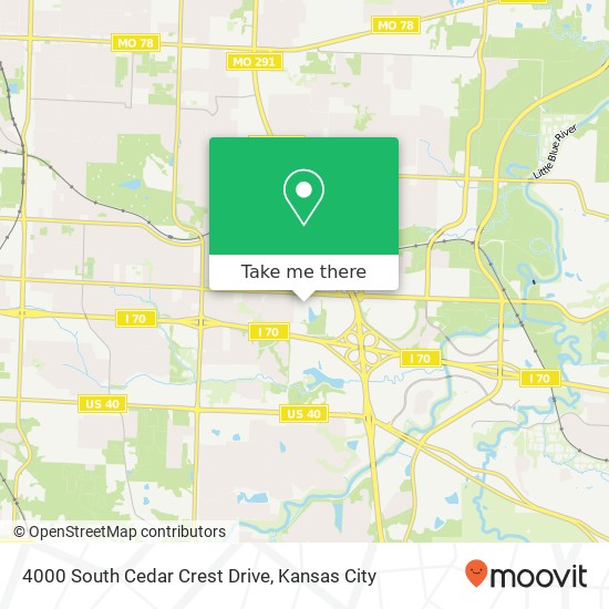 Mapa de 4000 South Cedar Crest Drive