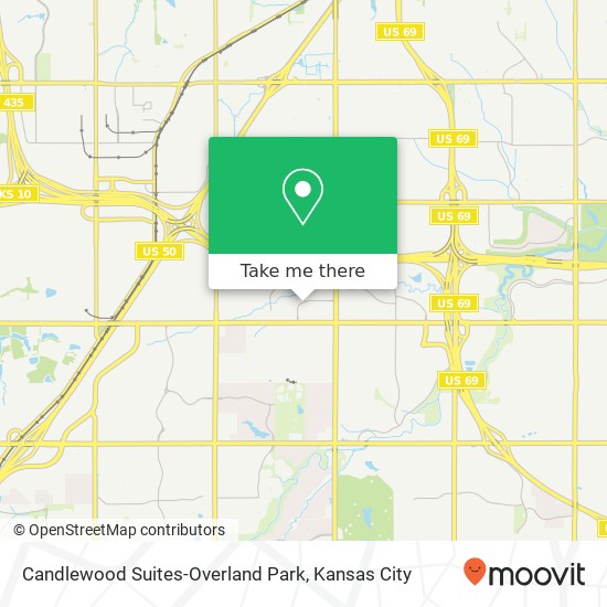 Mapa de Candlewood Suites-Overland Park