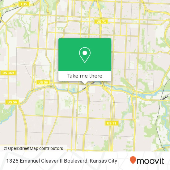 Mapa de 1325 Emanuel Cleaver II Boulevard