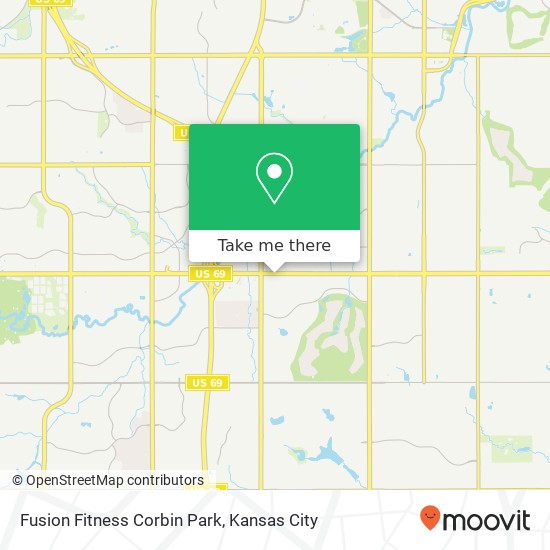 Mapa de Fusion Fitness Corbin Park