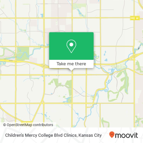 Children's Mercy College Blvd Clinics map