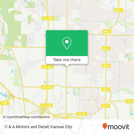 C & A Motors and Detail map