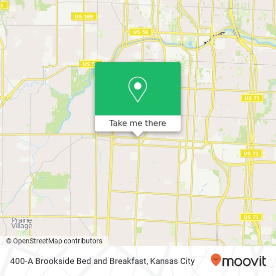 400-A Brookside Bed and Breakfast map