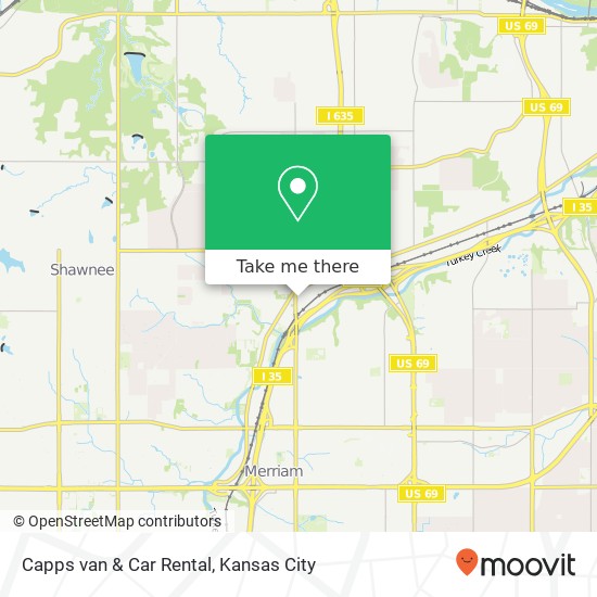 Capps van & Car Rental map