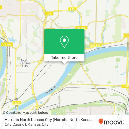 Harrah's North Kansas City map