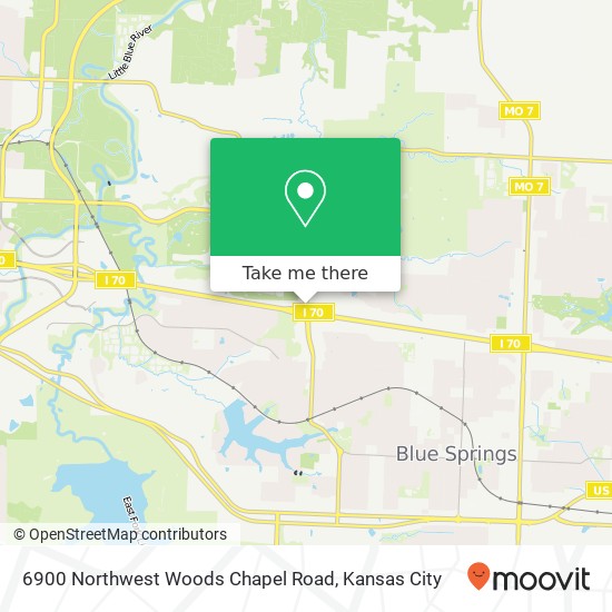 6900 Northwest Woods Chapel Road map