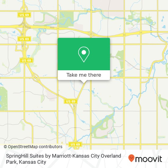 SpringHill Suites by Marriott-Kansas City Overland Park map