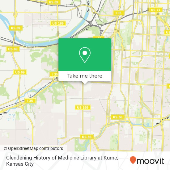 Mapa de Clendening History of Medicine Library at Kumc