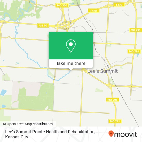 Lee's Summit Pointe Health and Rehabilitation map