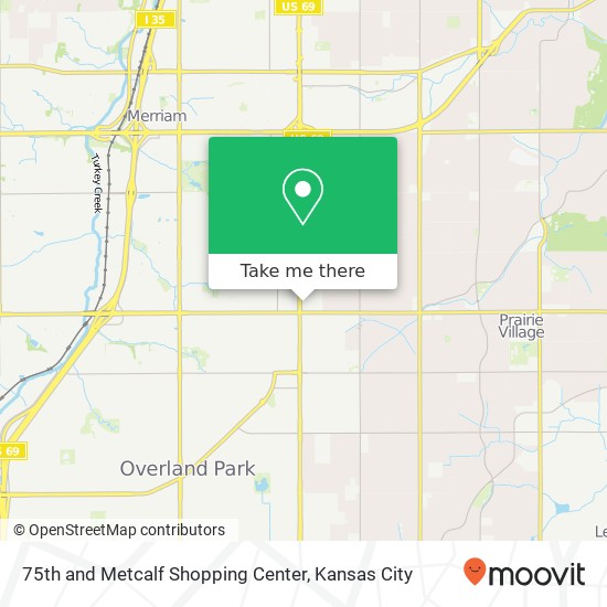 Mapa de 75th and Metcalf Shopping Center