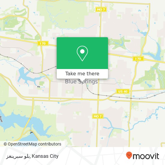 بلو سبرينغز map