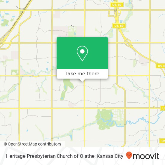 Heritage Presbyterian Church of Olathe map