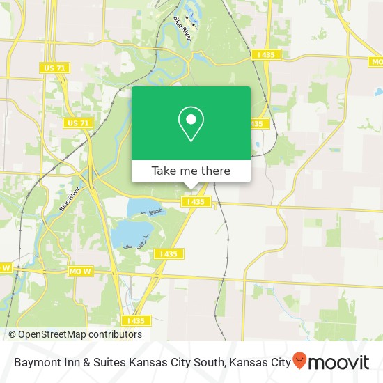 Baymont Inn & Suites Kansas City South map
