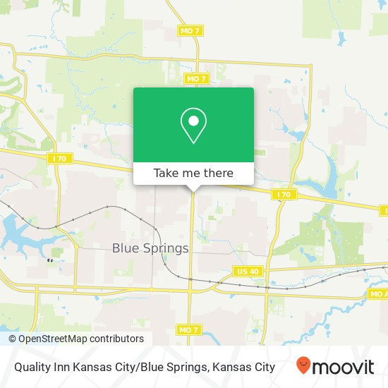 Quality Inn Kansas City / Blue Springs map