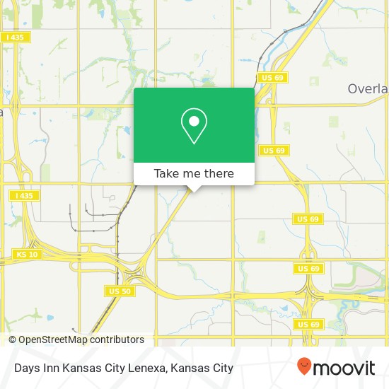 Days Inn Kansas City Lenexa map