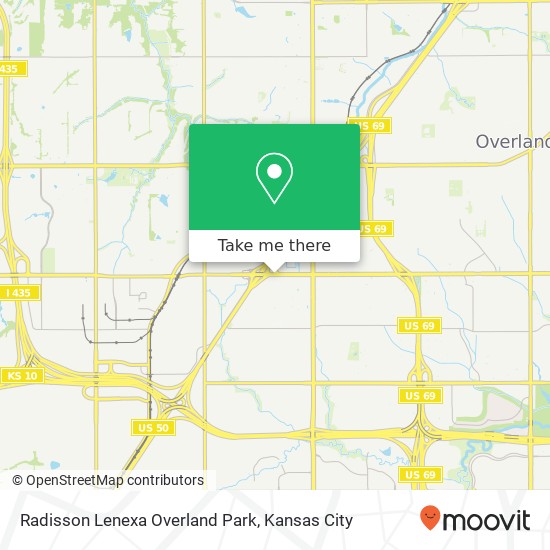 Radisson Lenexa Overland Park map