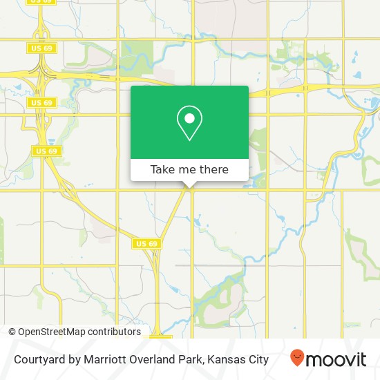 Mapa de Courtyard by Marriott Overland Park