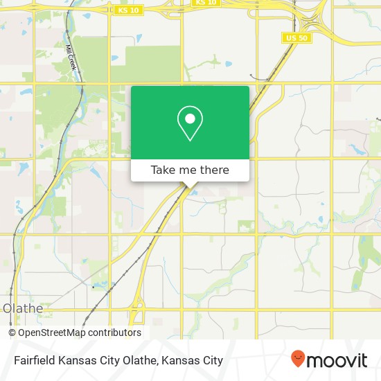 Fairfield Kansas City Olathe map