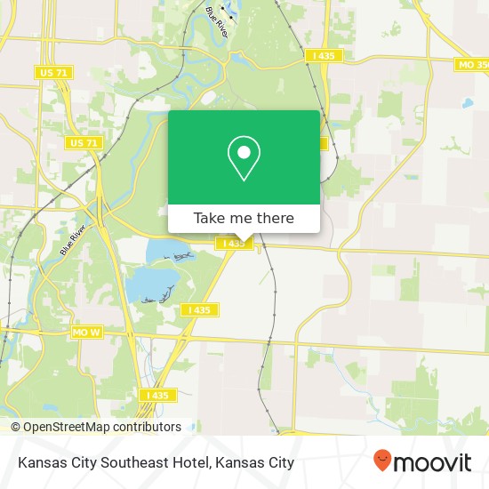 Kansas City Southeast Hotel map