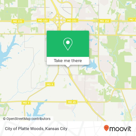 City of Platte Woods map