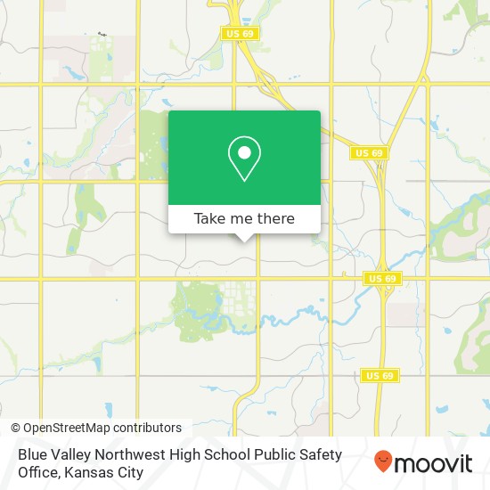 Blue Valley Northwest High School Public Safety Office map