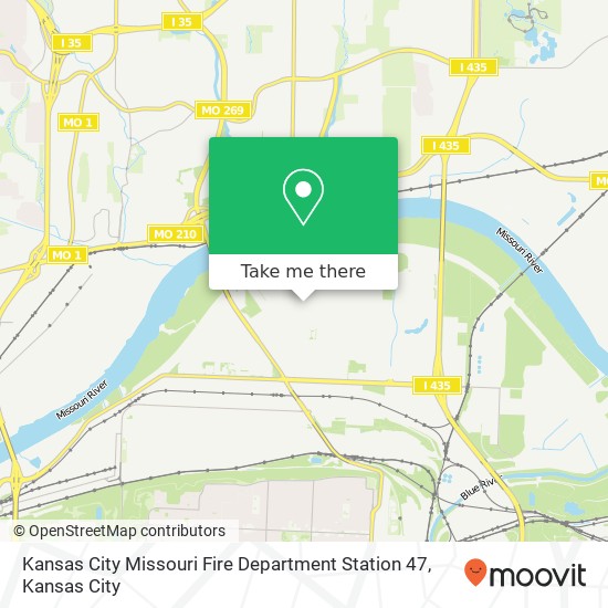 Mapa de Kansas City Missouri Fire Department Station 47