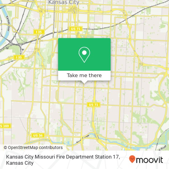 Kansas City Missouri Fire Department Station 17 map