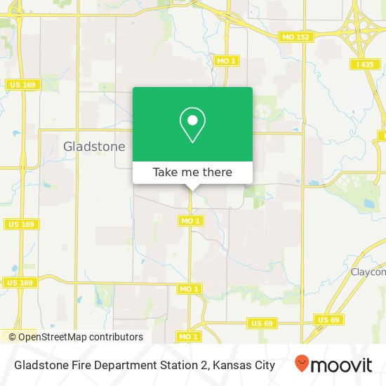 Mapa de Gladstone Fire Department Station 2