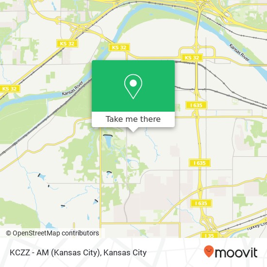 Mapa de KCZZ - AM (Kansas City)