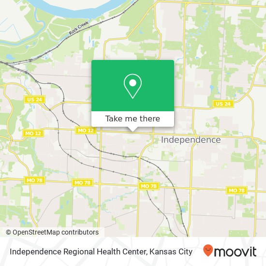 Mapa de Independence Regional Health Center