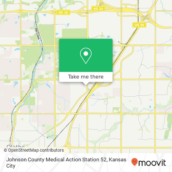 Johnson County Medical Action Station 52 map