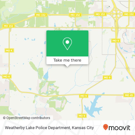 Weatherby Lake Police Department map