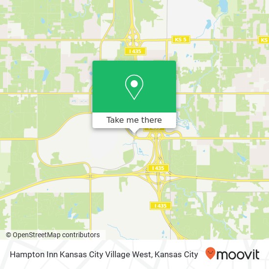 Hampton Inn Kansas City Village West map