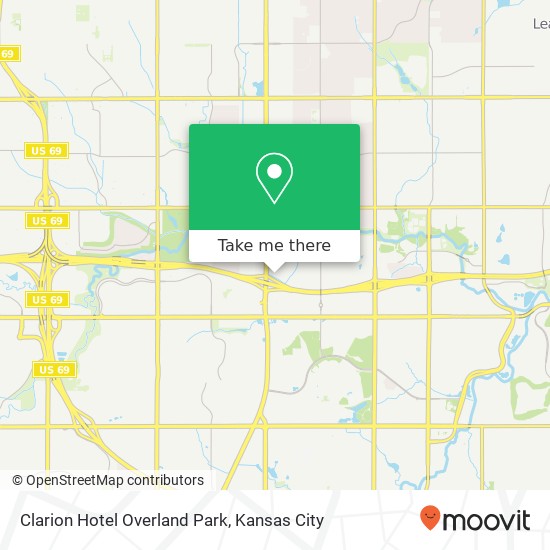 Clarion Hotel Overland Park map