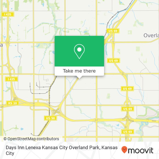 Mapa de Days Inn Lenexa Kansas City Overland Park